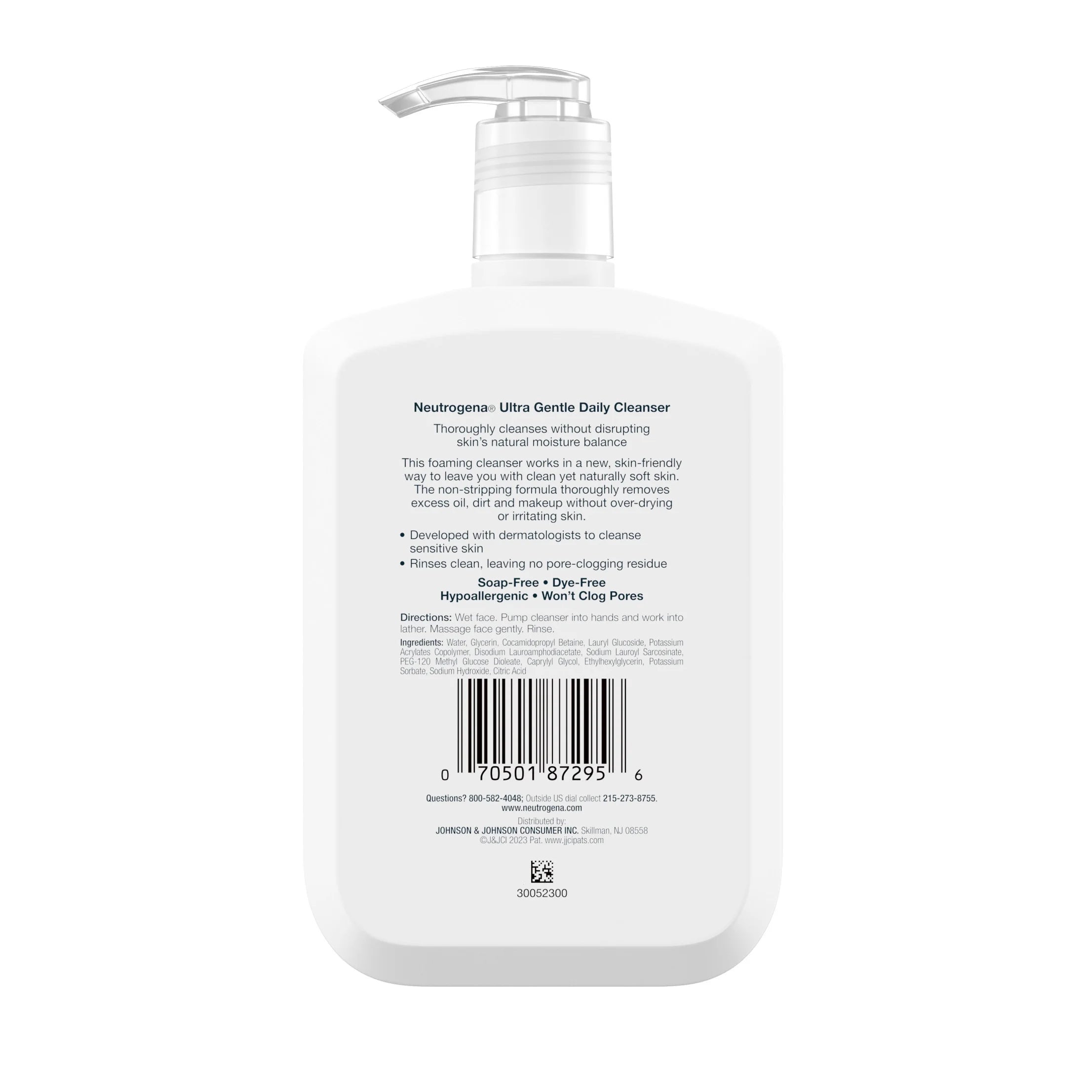 (2 Pack) Fragrance Free Ultra Gentle Foaming Face Wash, 12 Fl. Oz - Timeless Beauty