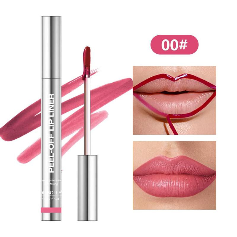 4Pcs Peel off Lip Liner Stain Set , Waterproof Nude Matte Lip Tint, Non-Fading Peel off Lip Color, Effortless Precision &amp; Full Coverage, 24H Color Hold - Timeless Beauty