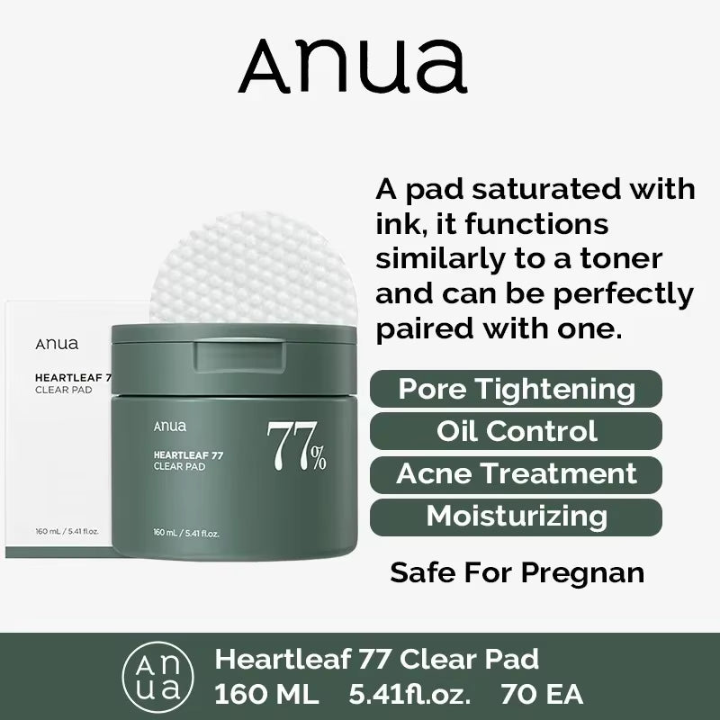 Anua Heartleaf 77% Soothing Toner Clear Pad Pore Control Cleansing Oil 77 Pore Deep Cleansing Foam Korea Skin Care Face Cleanser - Timeless Beauty