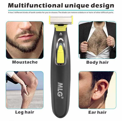 Electric Shaver for Men &amp; Women | Portable Full Body USB T-Shaped Blade Trimmer for Beard, Armpit &amp; More | Washable &amp; Rechargeable - Timeless Beauty
