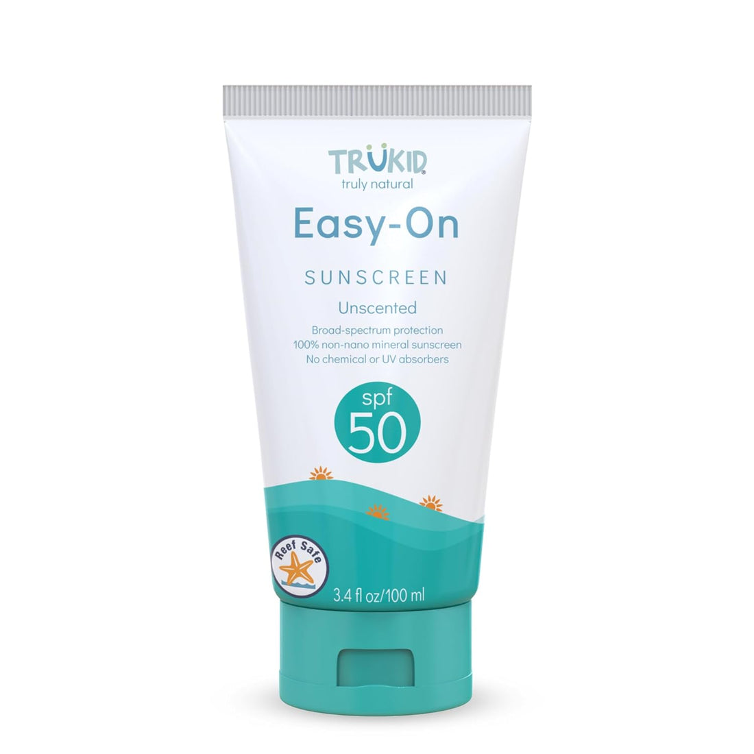 Easy on Mineral Sunscreen SPF 50 - Kids &amp; Baby Sunscreen for Face &amp; Body, Sunblock Protection for Sensitive Skin, Unscented, 3.4Oz - Timeless Beauty
