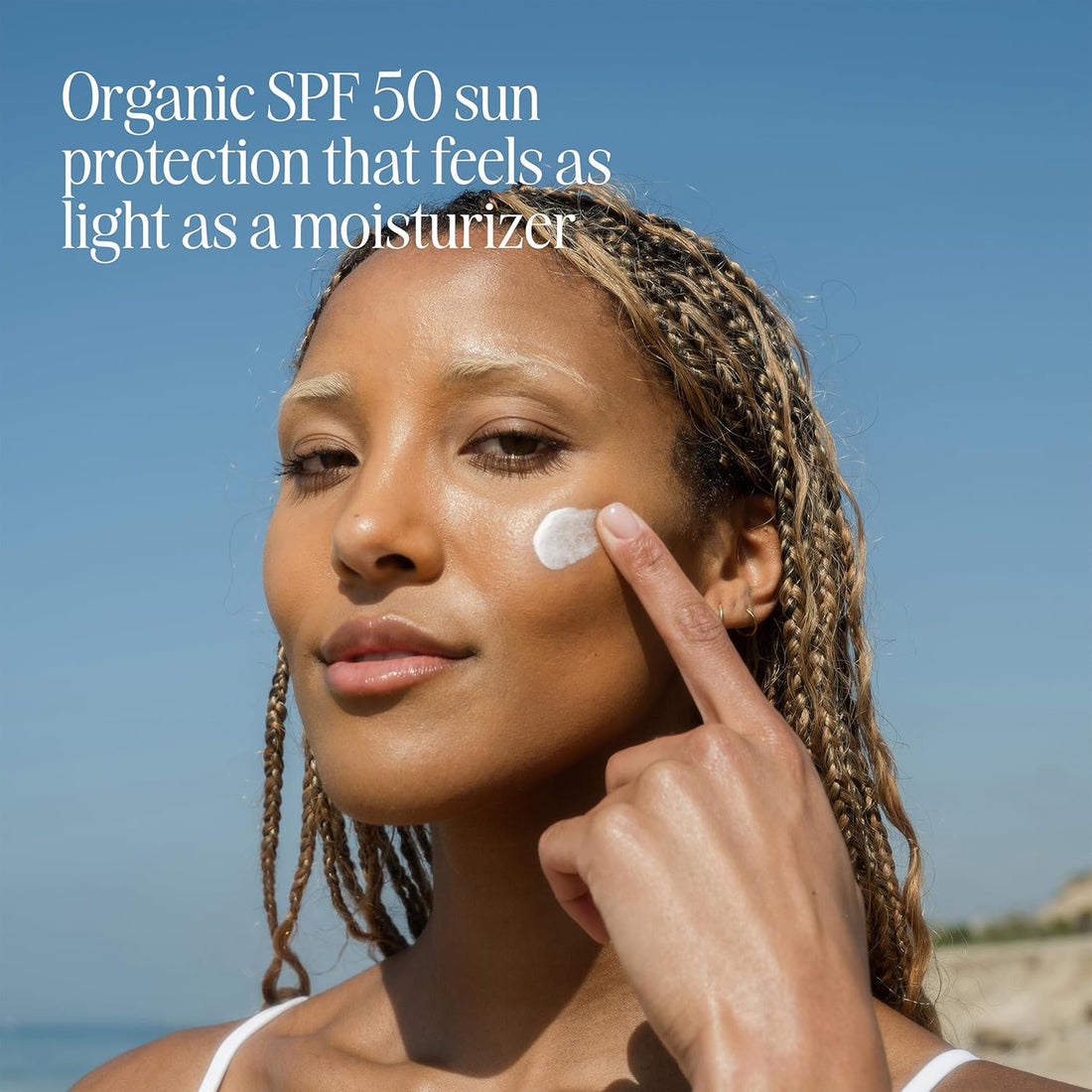 Organic Face Sunscreen SPF 50 Sunblock Lotion, Dermatologist Tested Skin Care for Daily Protection, Vegan and Gluten Free, Fragrance Free, 1.7 Fl Oz. - Timeless Beauty