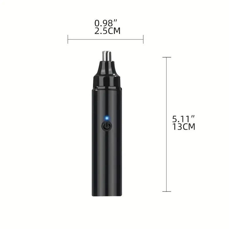 1 Set Electric Nose Hair Trimmer, Black USB Charging Painless Nose Hair Shaver, Personal Care Accessories for Men &amp; Women, Hair Removal Device, Cleaning Nose - Timeless Beauty