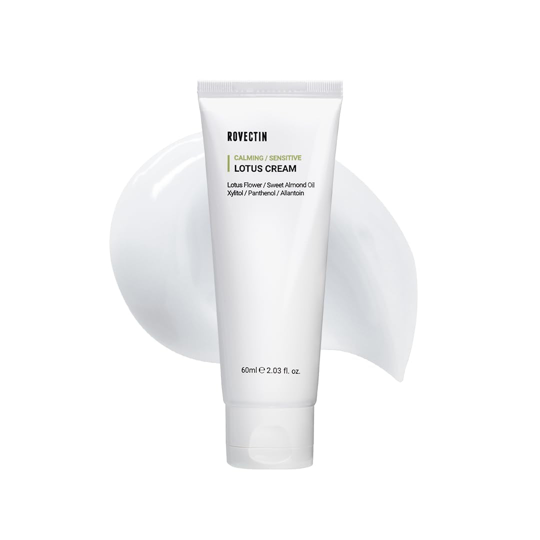 Calming Lotus Water Cream - Lightweight Moisturizer Face Cream for Oily, Combination Skin | 75% Lotus Water Extract for Skin Purifying, Anti-Aging | Vegan Korean Skincare (2.1 Fl.Oz, 60Ml) - Timeless Beauty