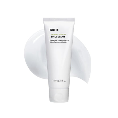 Calming Lotus Water Cream - Lightweight Moisturizer Face Cream for Oily, Combination Skin | 75% Lotus Water Extract for Skin Purifying, Anti-Aging | Vegan Korean Skincare (2.1 Fl.Oz, 60Ml) - Timeless Beauty