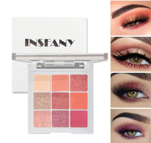 INSFANY 9-Color Sunset Eyeshadow Palette - Timeless Beauty