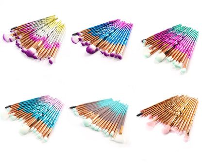 20-Piece Diamond Grip Eye Brush Kit - Timeless Beauty