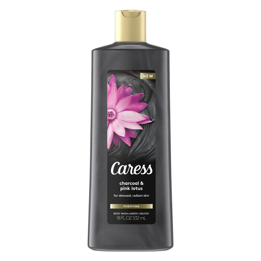 Charcoal and Pink Lotus Womens Body Wash 18 Oz - Timeless Beauty