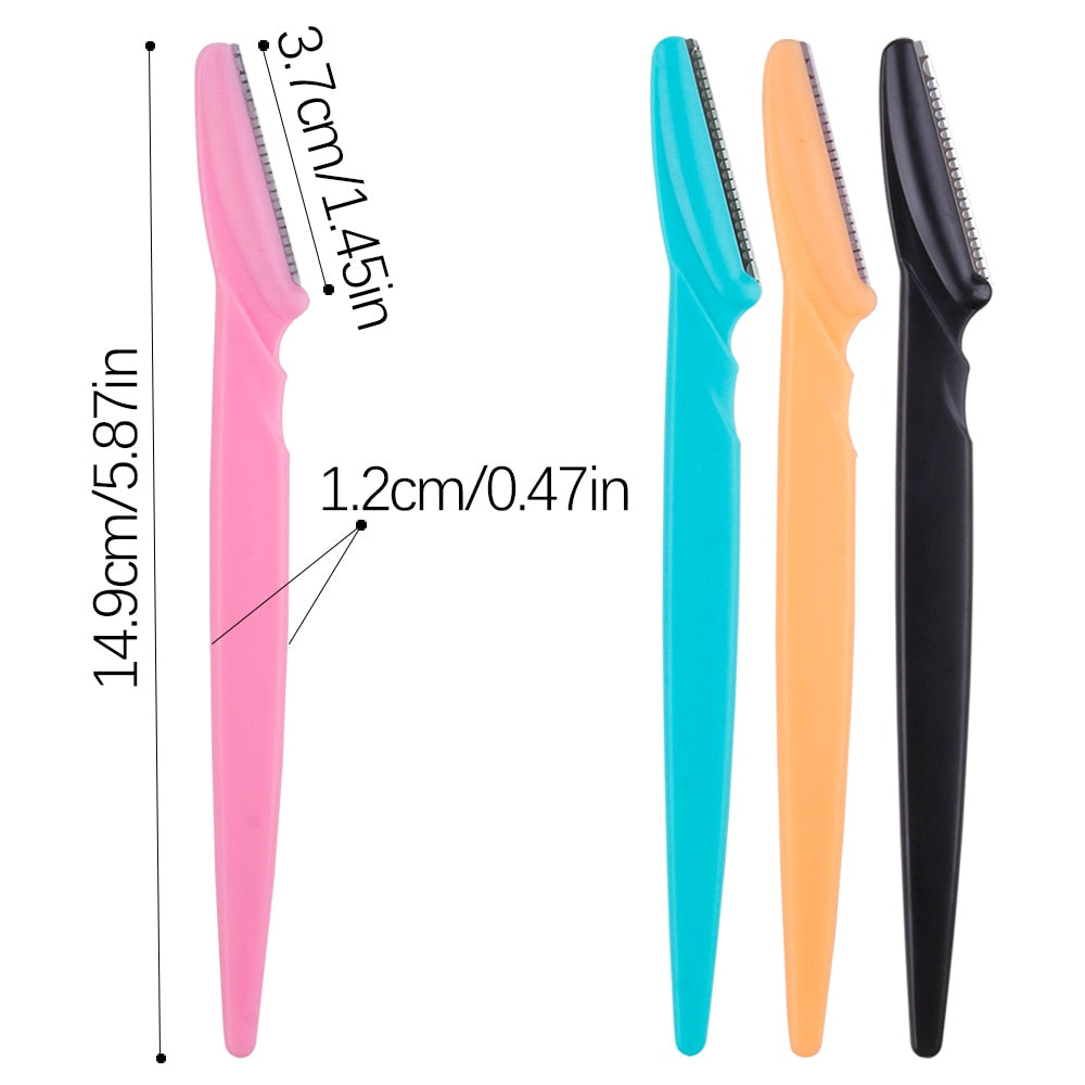 100Pcs Eyebrow Cutting Knife Blades Shaver Women Face Trimmer Hair Maroon Asteria