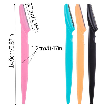 100Pcs Eyebrow Cutting Knife Blades Shaver Women Face Trimmer Hair Maroon Asteria