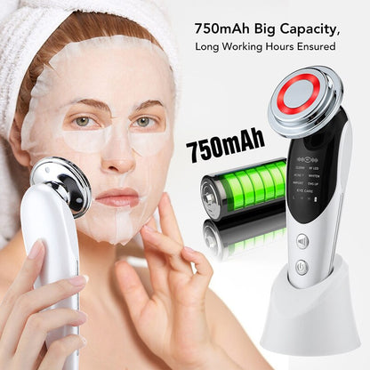 7 In 1 RF Face Massager Skin Rejuvenation Mesotherapy Facial Lifting - Timeless Beauty