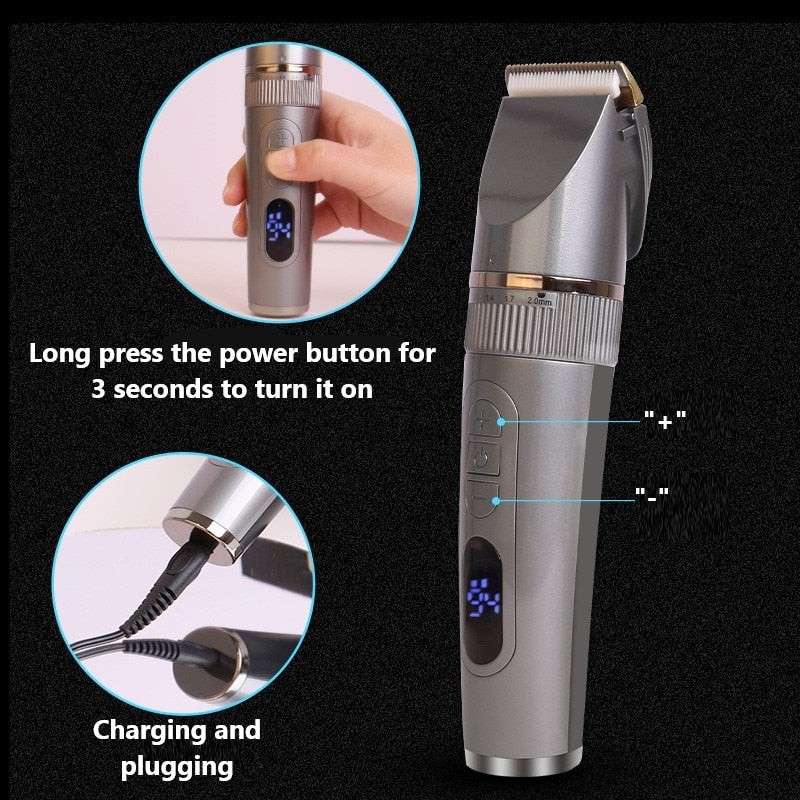 Professional Hair Clipper For Men Beard Trimmer Machine Maroon Asteria