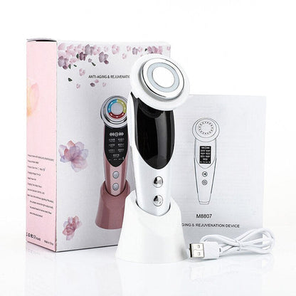 7 In 1 RF Face Massager Skin Rejuvenation Mesotherapy Facial Lifting - Timeless Beauty