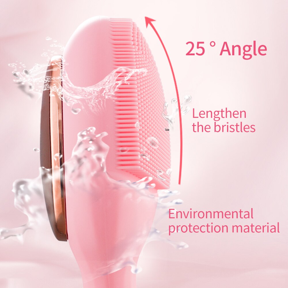 Facial Cleansing Brush Electric Sonic Face Brush For Makeup Maroon Asteria