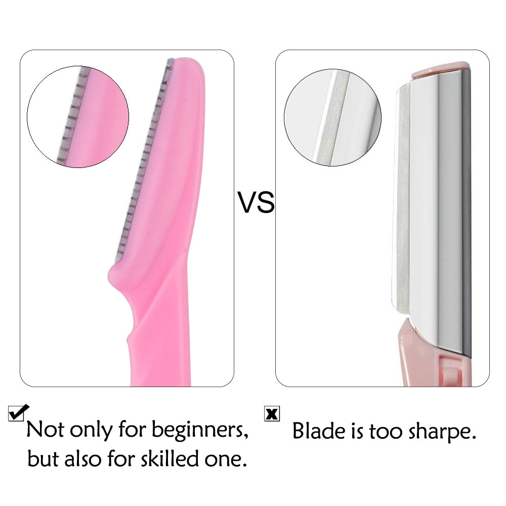 100Pcs Eyebrow Cutting Knife Blades Shaver Women Face Trimmer Hair Maroon Asteria