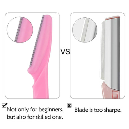 100Pcs Eyebrow Cutting Knife Blades Shaver Women Face Trimmer Hair Maroon Asteria