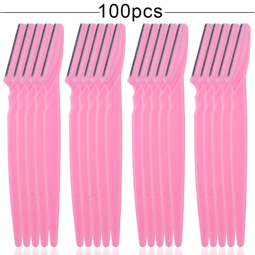 100Pcs Eyebrow Cutting Knife Blades Shaver Women Face Trimmer Hair