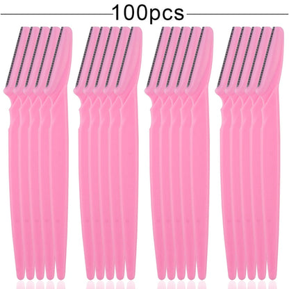 100Pcs Eyebrow Cutting Knife Blades Shaver Women Face Trimmer Hair
