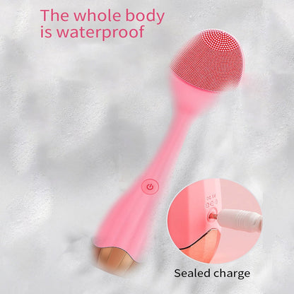 Facial Cleansing Brush Electric Sonic Face Brush For Makeup Maroon Asteria