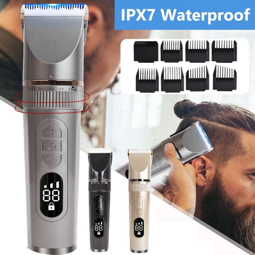 Professional Hair Clipper For Men Beard Trimmer Machine Maroon Asteria