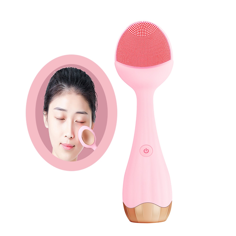 Facial Cleansing Brush Electric Sonic Face Brush For Makeup Maroon Asteria