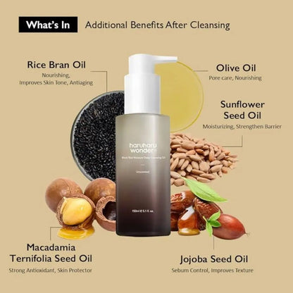 (3 Units) Haruharu Wonder Black Rice Deep Cleansing Oil Harlequin Chestnut