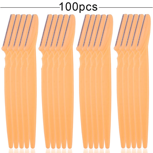 100Pcs Eyebrow Cutting Knife Blades Shaver Women Face Trimmer Hair