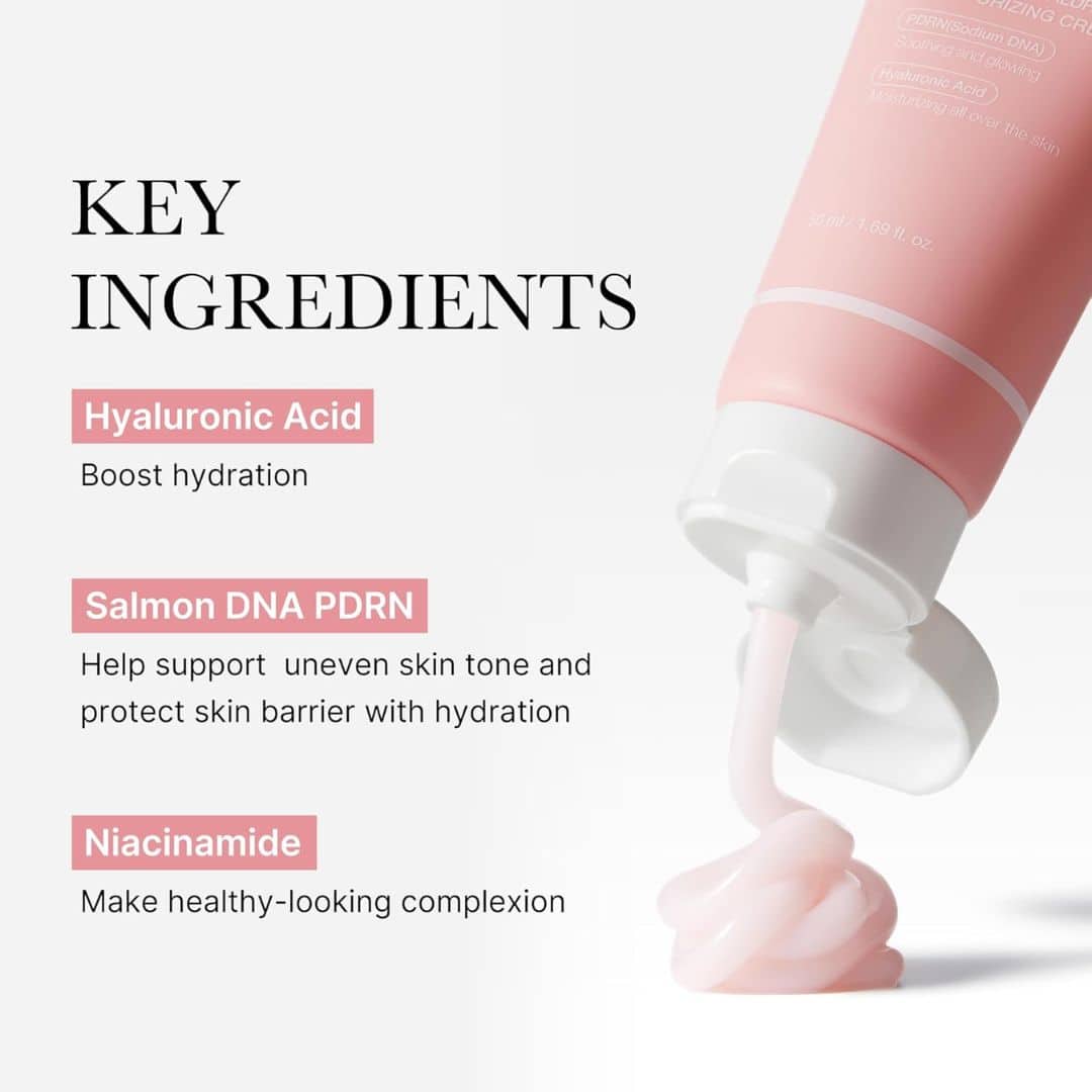 Medicube PDRN Pink Hyaluronic Moisturizing Cream Harlequin Chestnut