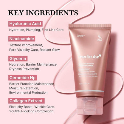 (3 Units) Medicube Collagen Night Wrapping Mask 75ml Harlequin Chestnut