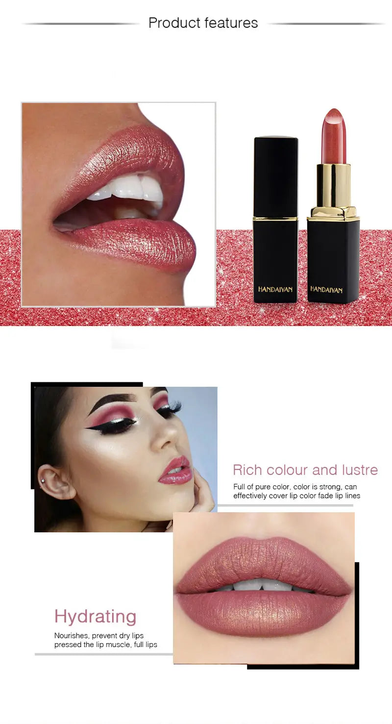 Lustrous Color-Shift Gilded Lipstick - Timeless Beauty