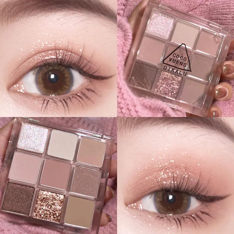 DIKALU Evening Glow 9-Color Eyeshadow Set - Timeless Beauty