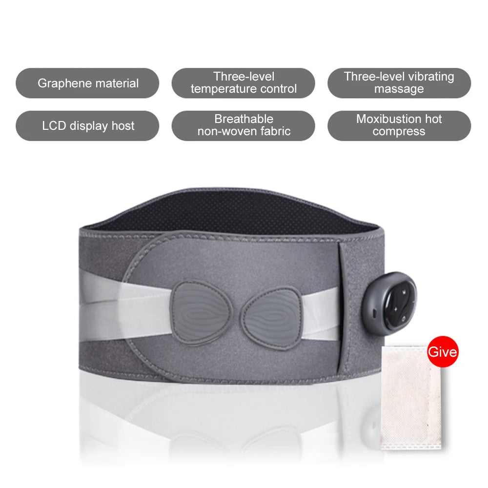 Electric Heating Waist Massage Belt Back Support Warm Hot Compress - Timeless Beauty