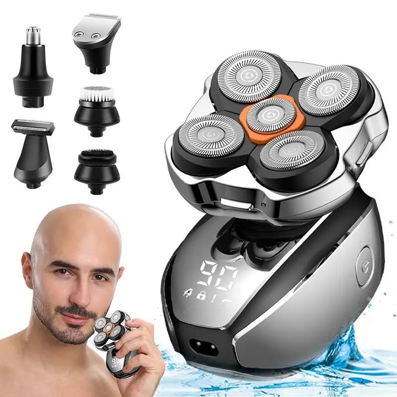Head Shavers for Bald Men Shaver, 5 in 1 Electric Razor with Maroon Asteria