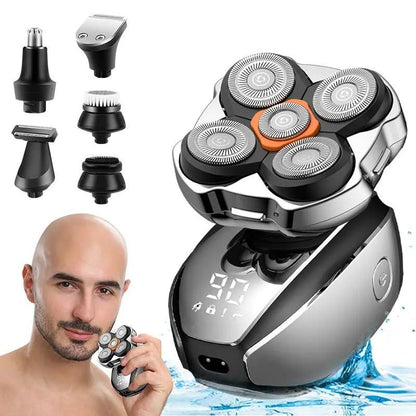 Head Shavers for Bald Men Shaver, 5 in 1 Electric Razor with Maroon Asteria