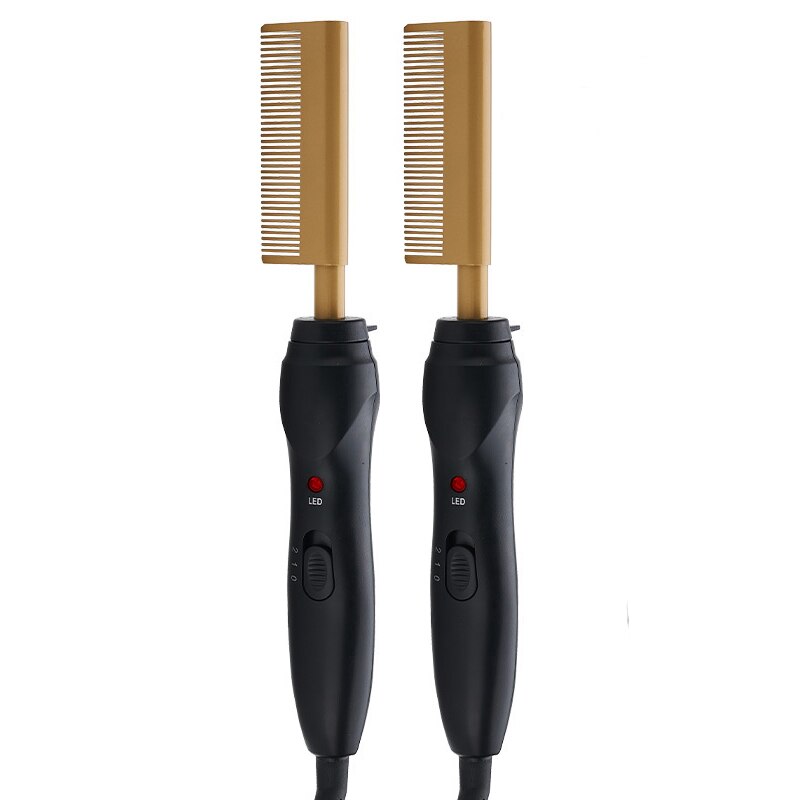 Ceramic Electric Hot Comb Hair Dryer Brush and Auto Shut Off Black - Timeless Beauty