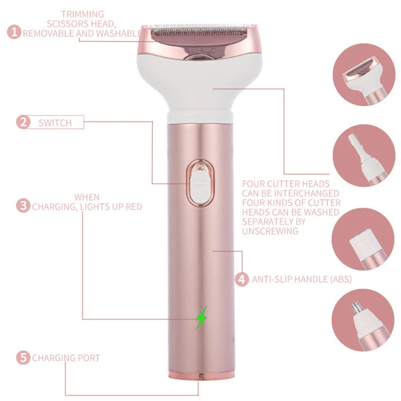 Women Razor Shaver Beauty Instrument Body Epilator Nose Hair Removal - Timeless Beauty