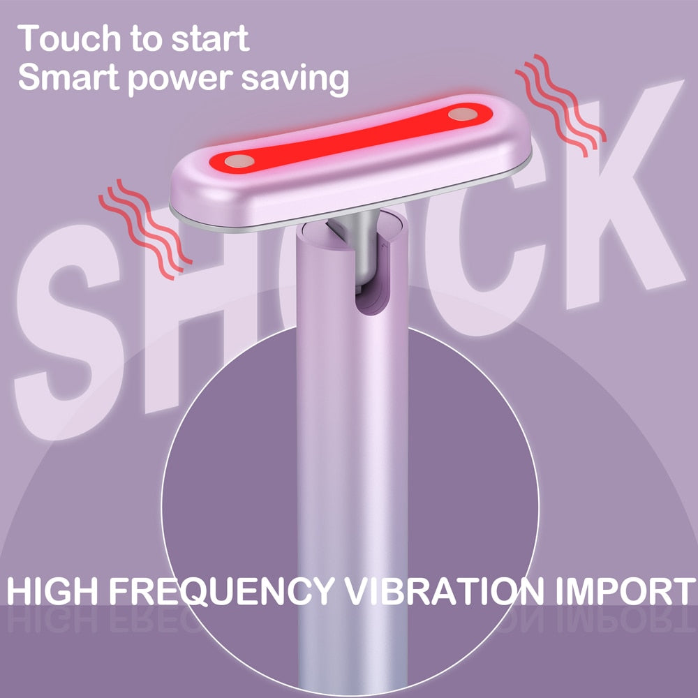 4 in 1 Facial Skincare Tool Red Light For Face Neck EMS Microcurrent - Timeless Beauty