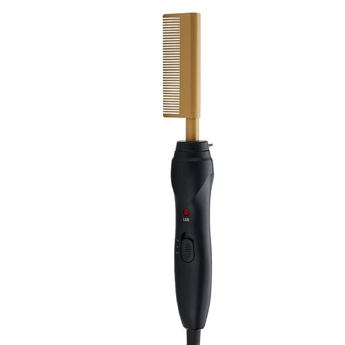 Ceramic Electric Hot Comb Hair Dryer Brush and Auto Shut Off Black - Timeless Beauty