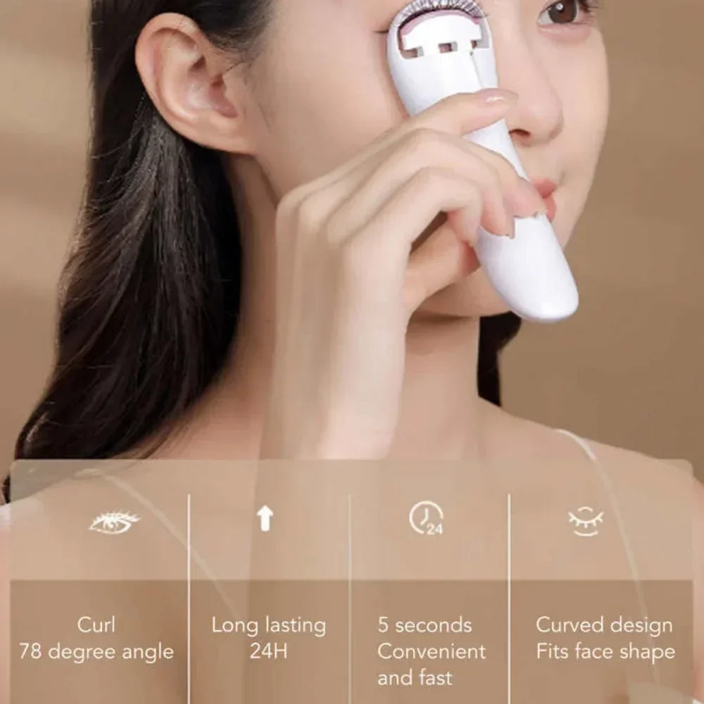 Electric Eyelash Curler Long-lasting Styling USB Charging Makeup Tool - Timeless Beauty