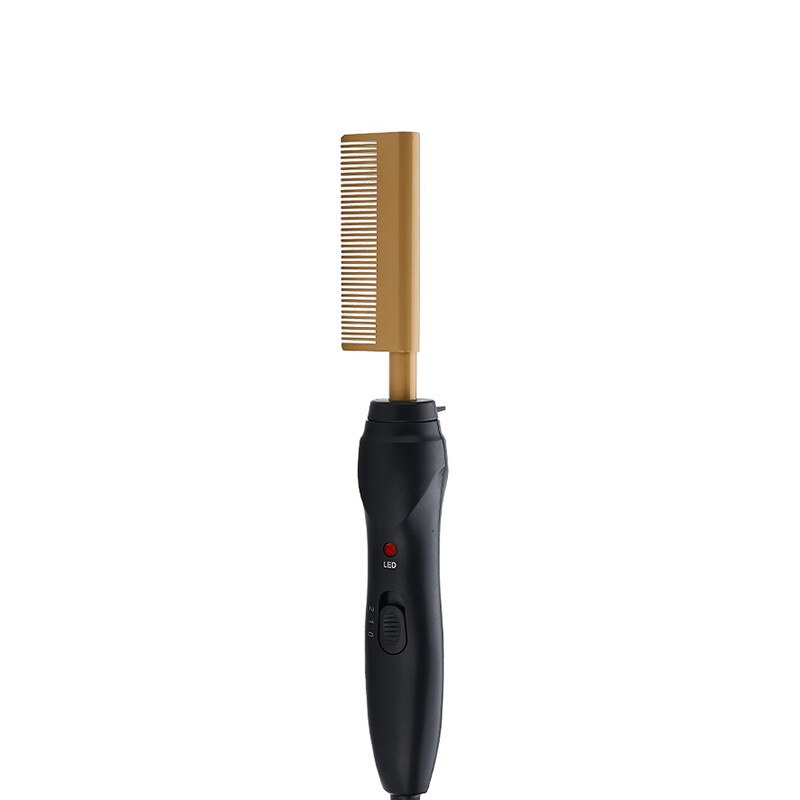 Ceramic Electric Hot Comb Hair Dryer Brush and Auto Shut Off Black - Timeless Beauty