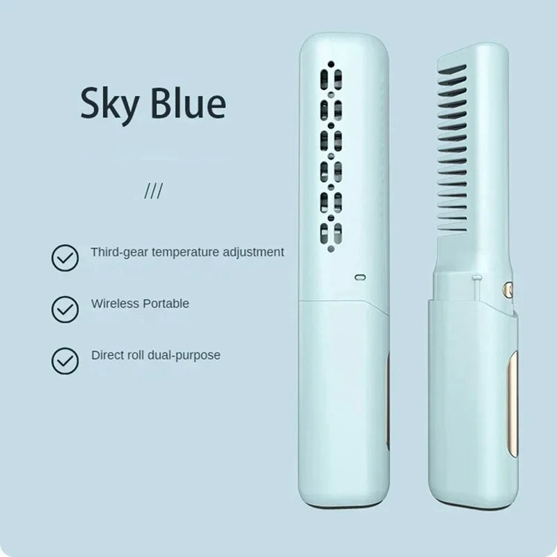Mini Hair Straightener Professional Quick Heated Electric Hot Comb - Timeless Beauty