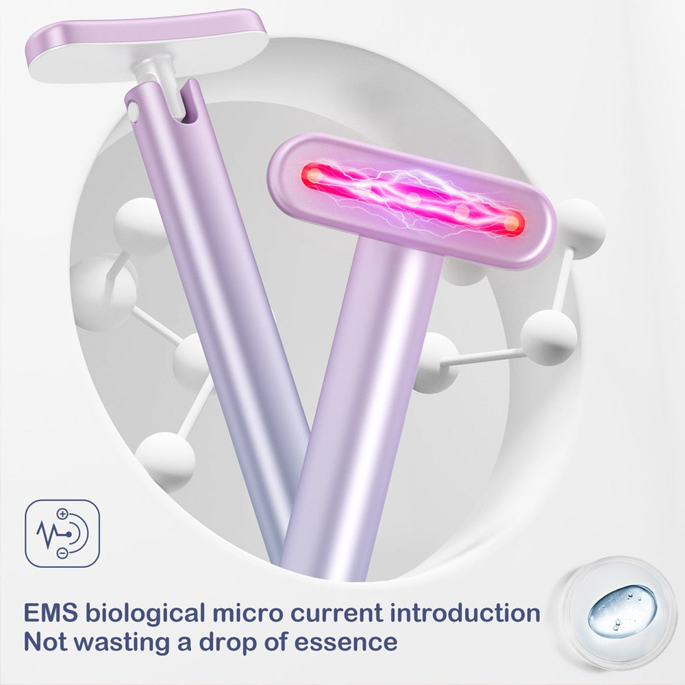 4 in 1 Facial Skincare Tool Red Light For Face Neck EMS Microcurrent - Timeless Beauty
