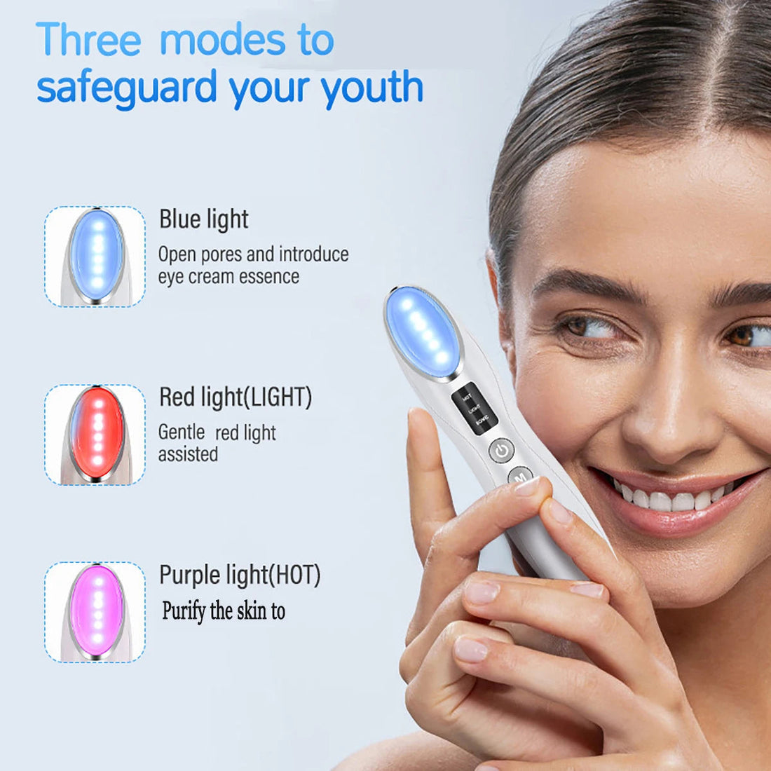 Eye Beauty Device EMS Eye Vibrate Massager Instrument Electric Face - Timeless Beauty