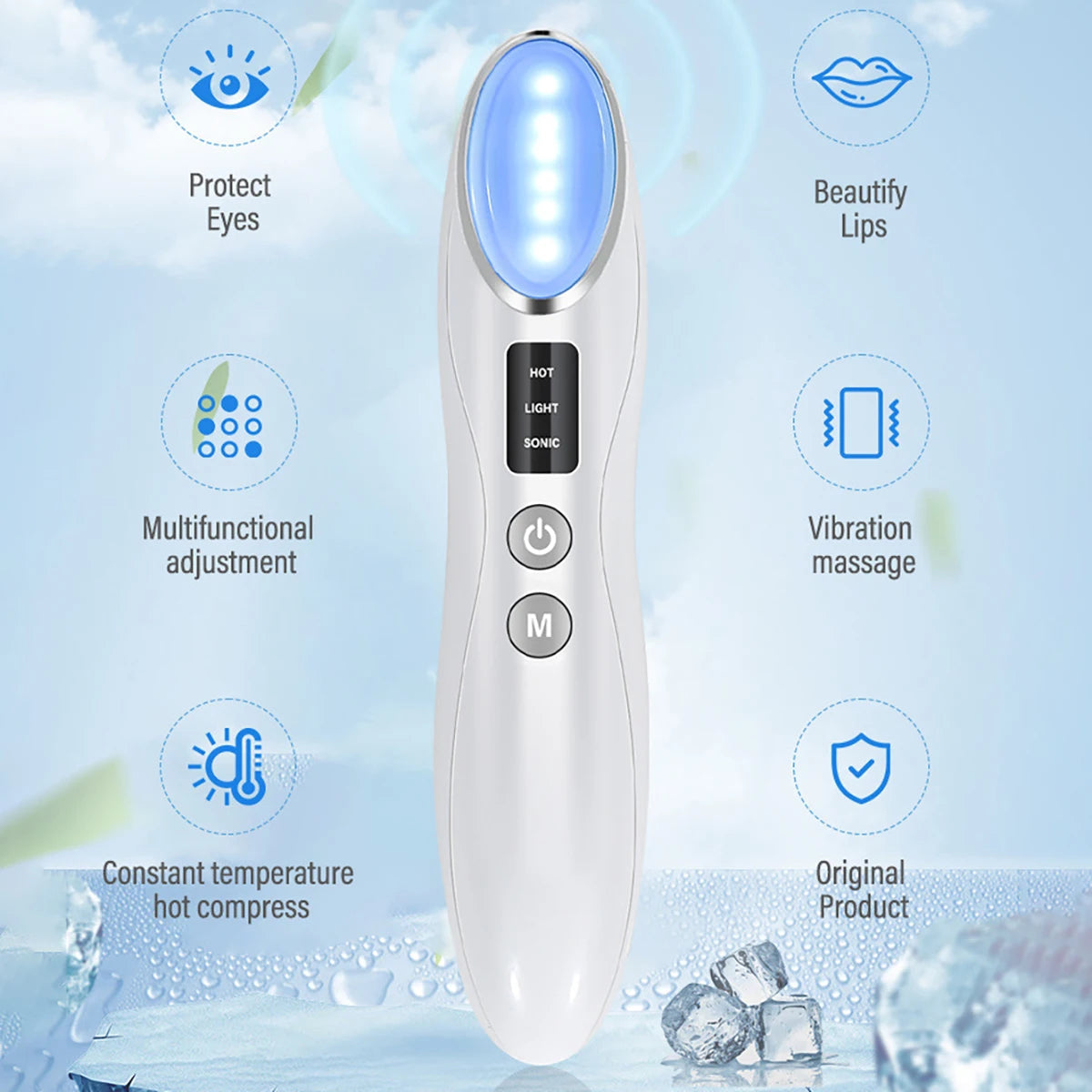 Eye Beauty Device EMS Eye Vibrate Massager Instrument Electric Face - Timeless Beauty