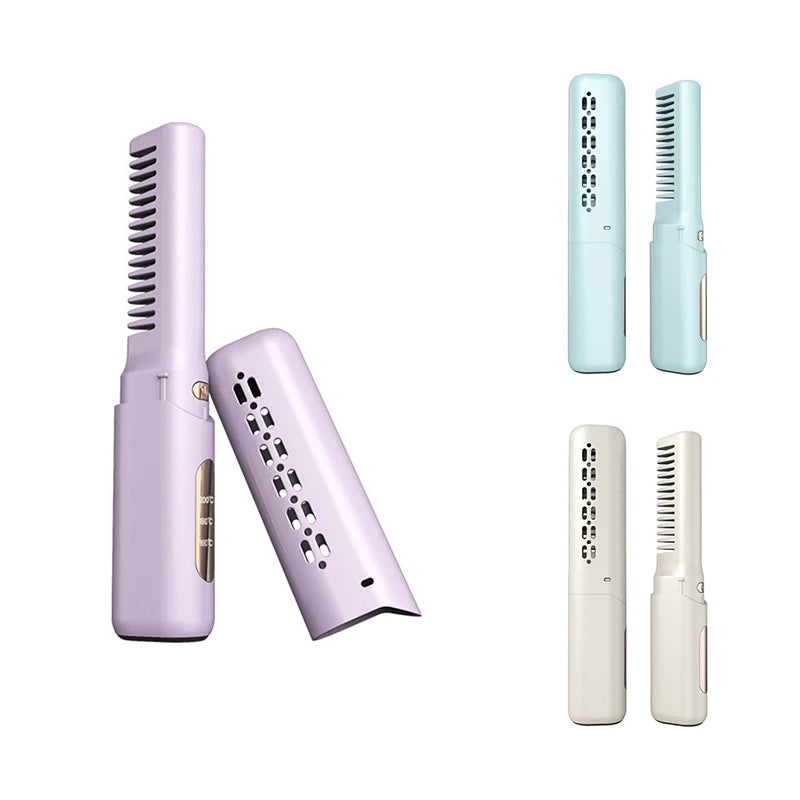 Mini Hair Straightener Professional Quick Heated Electric Hot Comb - Timeless Beauty