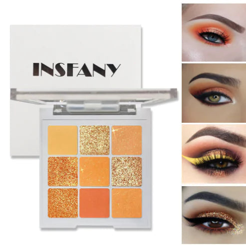 INSFANY 9-Color Sunset Eyeshadow Palette - Timeless Beauty