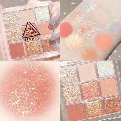 DIKALU Evening Glow 9-Color Eyeshadow Set - Timeless Beauty