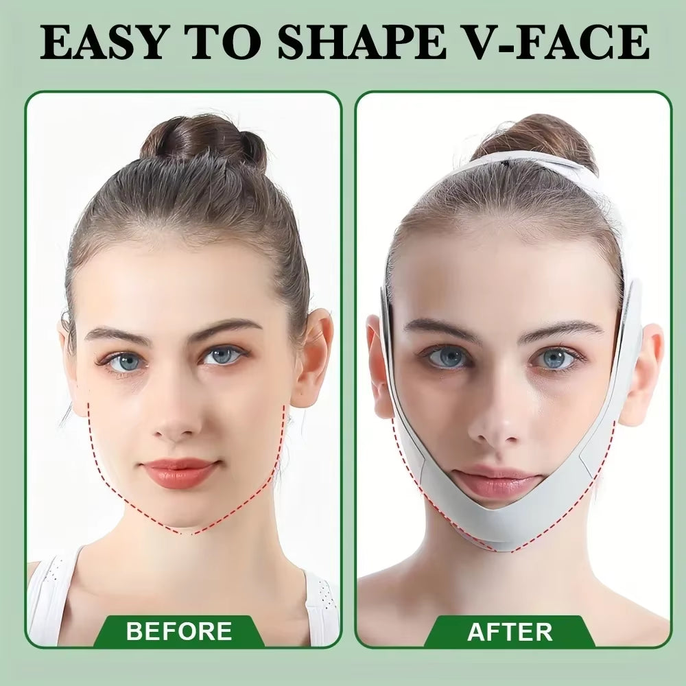 Reusable Face Slimming Bandage V Line Face Shaper Women Chin Cheek Lift up Belt Facial Massage Strap Face Skin Care Beauty Tools - Timeless Beauty