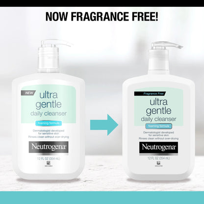 (2 Pack) Fragrance Free Ultra Gentle Foaming Face Wash, 12 Fl. Oz - Timeless Beauty