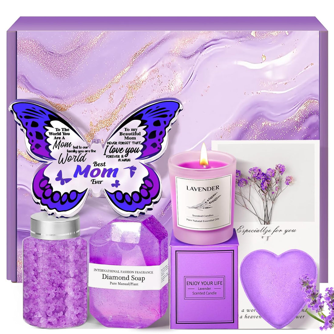 Mom Gifts for Christmas: Gifts for Mom from Daughter Son, Relaxing Spa Gift Basket Set, Unique Mom Gifts for Birthday, Mothers Day, Thanksgiving, Christmas - Timeless Beauty